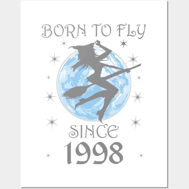 BORN TO FLY SINCE 1940 WITCHCRAFT T-SHIRT | WICCA BIRTHDAY WITCH GIFT Wall Art by Chameleon Living